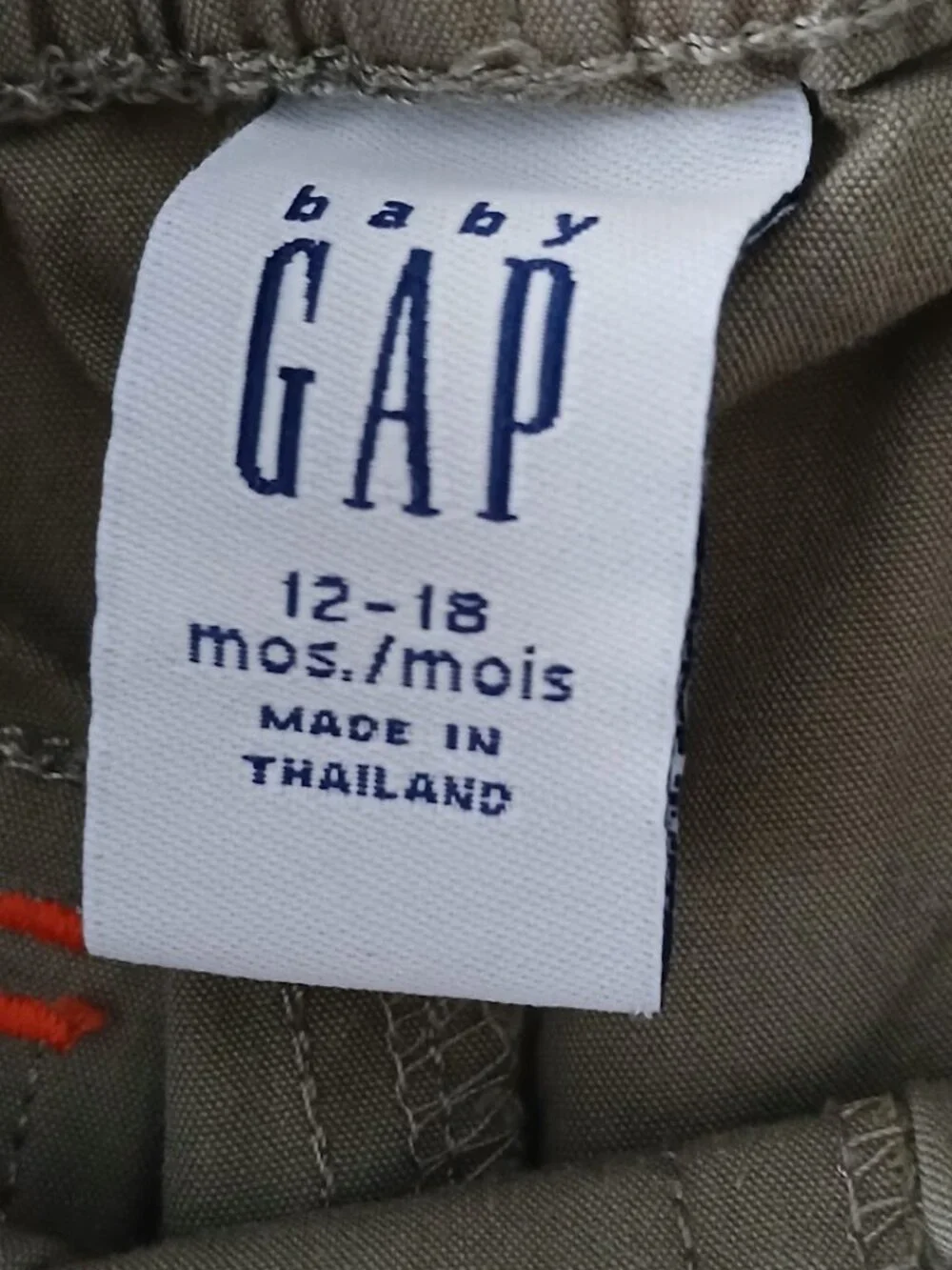 GAP Baby - Olive Cotton Pants 12-18 months